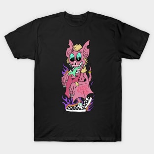 Dope pig monster wearing vans illustration T-Shirt